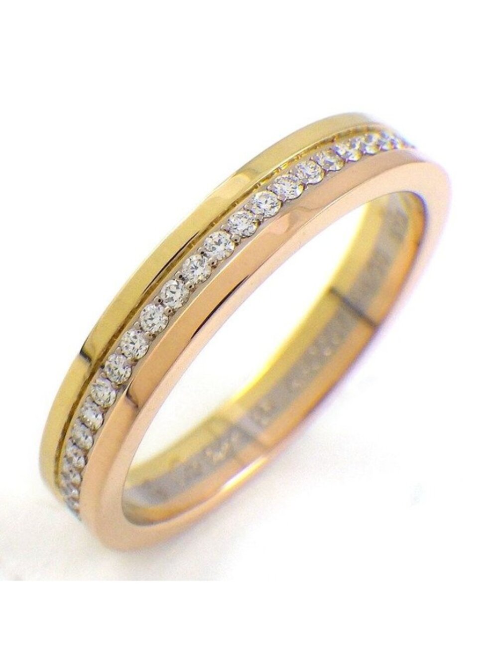 Cartier Ring Vendome Louis Wedding Band Trinity Three Color Full Circle